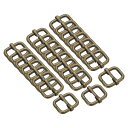 25パックのメタルスライド調整バックル1/2