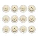 6個 レザースナップボタン 磁気パーススナップク ラスプバッグファスナーク ラスプ DIYバッグ服アクセサリーハンドソーイング用 ホワイト(ラウンド)