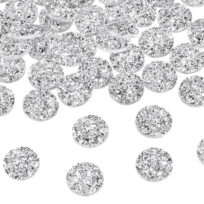 60個のラインストーンフラットバック装飾品フェイクドルージー水晶ダイヤモンドラウンドレジントリムビ..