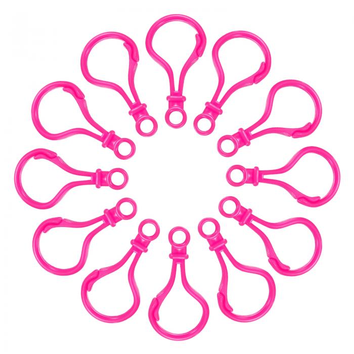 150個 ハードプラスチックロブスタークローファスナー付きランヤードスナップクリップフック キーチェーンクリップバックパックチェーンキーリングDIY手作りクラフト ローズレッド