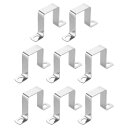 8個U字型コネクタブ ラケット 40x60mm 304ステンレス鋼パイプストラップクランプ ドアシェッドクローズバーホルダーストラットチャンネル用