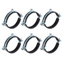 6個のスプリットリングパイプハンガー 100mm/3.9