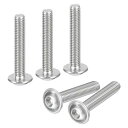 フランジ付きボタンヘッドソケットキャップスクリュー、100個 M3x18mm - 304ステンレス鋼ソケットドライブファスナーボルト、家具取り付け用全ねじマシンスクリュー(シルバー)(4)