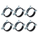 6個のスプリットリングパイプハンガー 75mm / 3