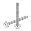 10個 M8 x 80mm 六角鋸歯状フランジボルト ネジ 304ステンレススチール フランジ六角ボルト フランジ六角ネジ 家庭用 工作機械 DIYプロジェクト...