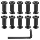 20セットのスクリューポスト メスM8x10mmステンレススチールスクリューリベット 女性10x20ヘックスドライブバインディングスクリューベルトバックルバイン...