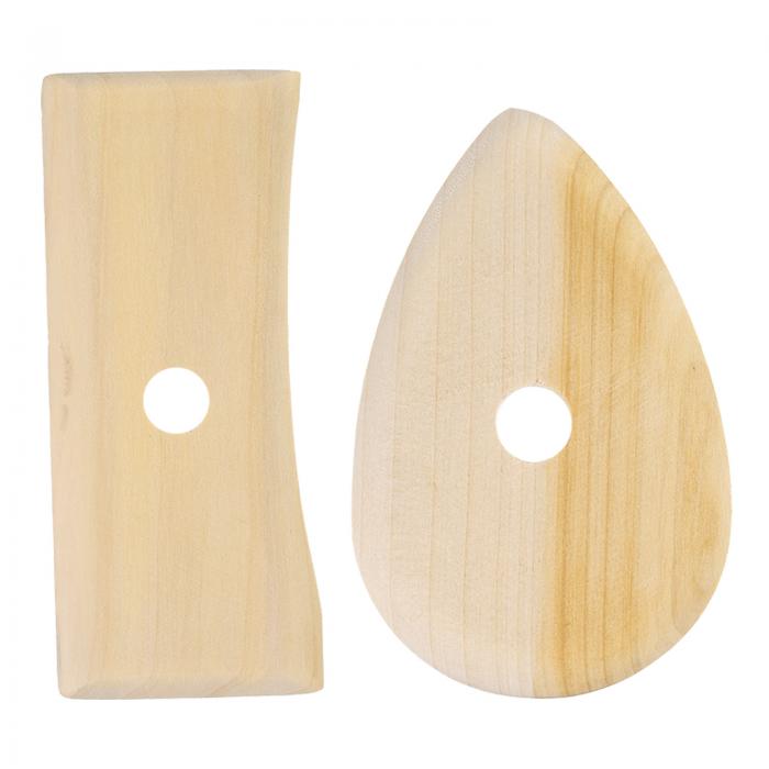 2個 陶器リブ10.3cm 12.7cm 木製粘土セラミック造形ツールセット 整形 滑らかに仕上げ 指紋を取り除く