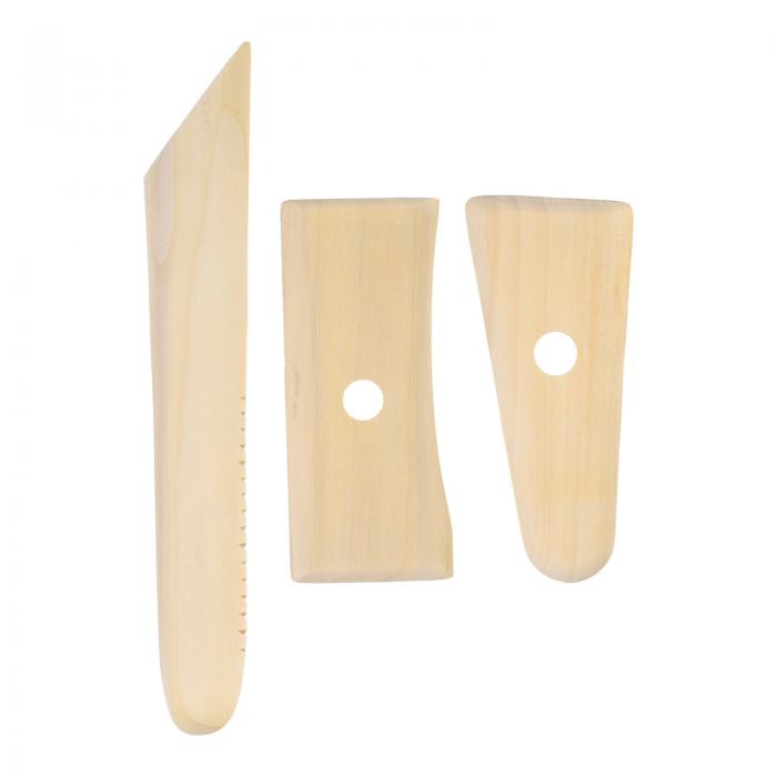 3個 陶器リブ 11.7cm 19.8cm 12.7cm 木製粘土セラミック造形ツールセット 仕上げ形成および滑らかにする指紋を取り除く