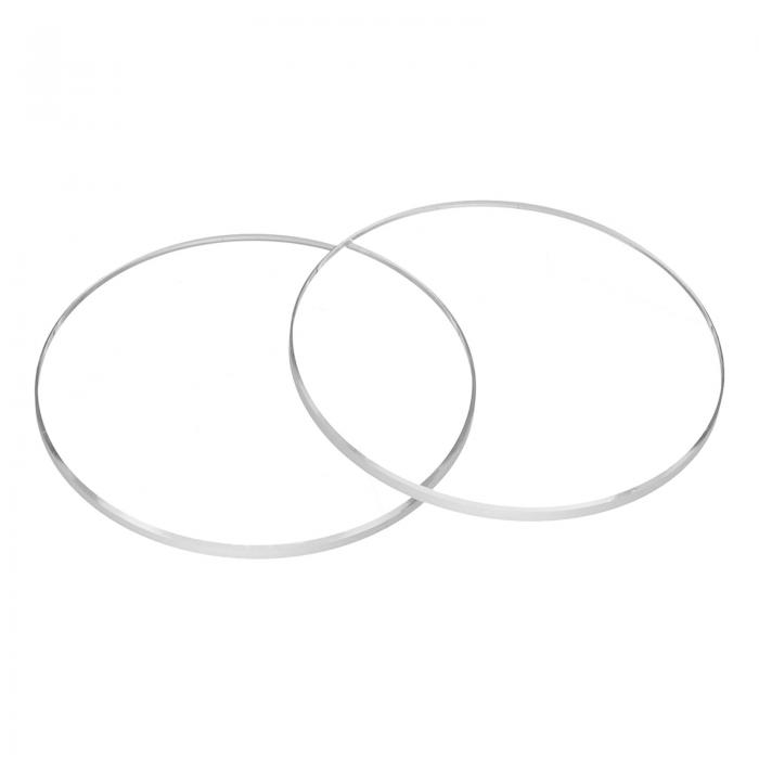 2個の時計用水晶ガラスレンズ26.5mm直径1.0mm面取りエッジフラットラウンド超クリアガラス時計フェイス..