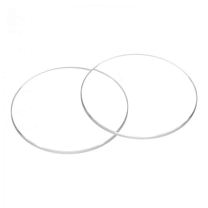 2個の時計用水晶ガラスレンズ32.5mm直径1.0mm面取りエッジフラットラウンド超クリアガラス時計フェイス..