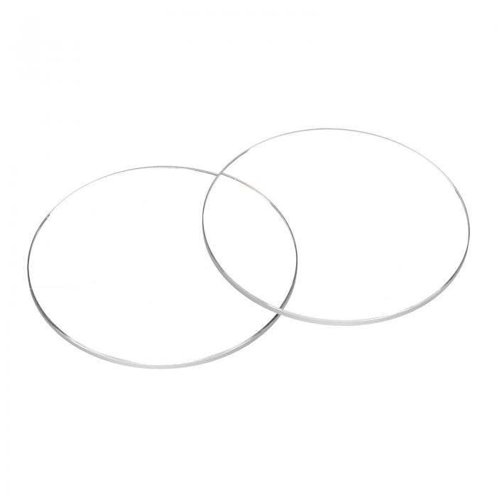 2個の時計用水晶ガラスレンズ37mm Dia 1.0mm ベベ ルエッジフラットラウンド超クリアガラス時計フェイ..