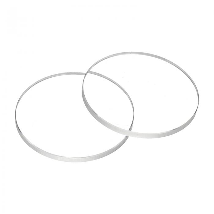 2個の時計用水晶ガラスレンズ19mm直径1.2mm面取りエッジフラットラウンド超クリアガラス時計フェイス水..