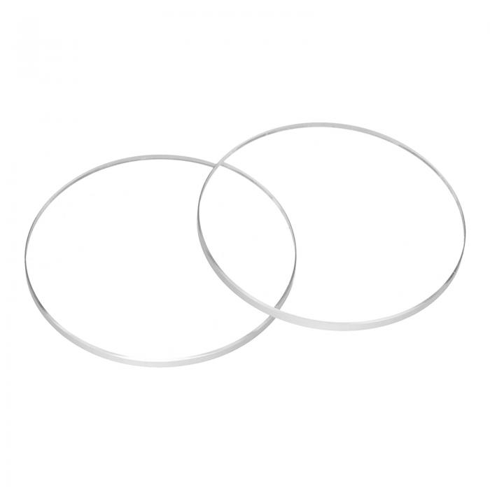 2個の時計用水晶ガラスレンズ23 mm直径1.2mm面取りエッジフラットラウンド超クリアガラス時計フェイス水晶レンズダイヤルミラー交換部品時計修理用