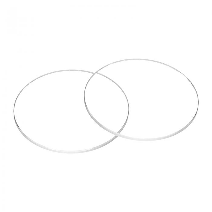 2個の時計用水晶ガラスレンズ35mm Dia 1.2mm ベベ ルエッジフラットラウンド超クリアガラス時計フェイ..