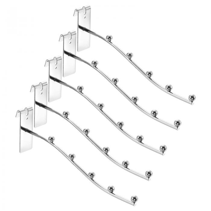 5個8"グリッドウォールウォーターフォールフック、5個のボールメタルディスプレイハンガー、ワイヤーグ..
