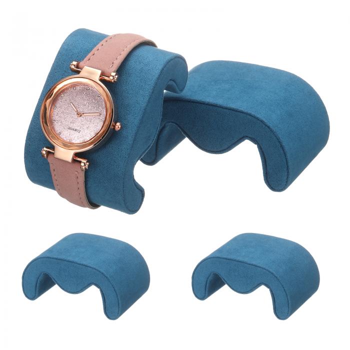 4個の時計ケース枕 M字型時計ディスプレイ枕ベルベット時計クッション交換品時計ブレスレットディスプ..