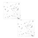 2個のシルバーフォイルアクリルカップコースター 正方形のアクリルドリンクコースター 滑り止めテーブルコースター ダイニングテーブルのセンターピースデコレーション