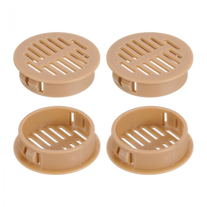 ラウンドソフィットベント1インチ 8個オレンジプラスチック35mmソフィットベントカバー - 円形エアベントグリル - バスルーム 家庭 オフ ィス キッチン キャビネット ワードローブ用にエアが簡単にながれ