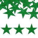 16個 アイロンスターパッチ スターエンブロイダリーパッチ DIYクラフト用 装飾修理パッチアップリケ バックパック バッグ 帽子 服用 45mmグリーン