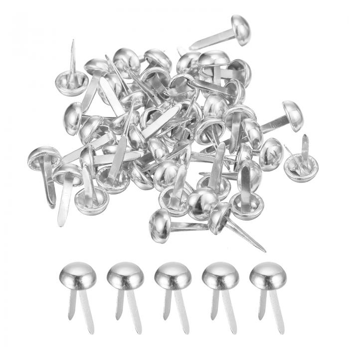 100個入りバッグフィートスタッドス パイ ク 6mm丸型パースネイルヘッドス パイ クプロングスタッドバッグボトムスタッド ハンドバッグパース衣類DIYレザー...