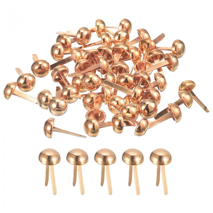 100個入りバッグフィートスタッドス パイ ク 8mm丸型パースネイルヘッドス パイ クプロングスタッドバッグボトムスタッド ハンドバッグパース衣類DIYレザー...