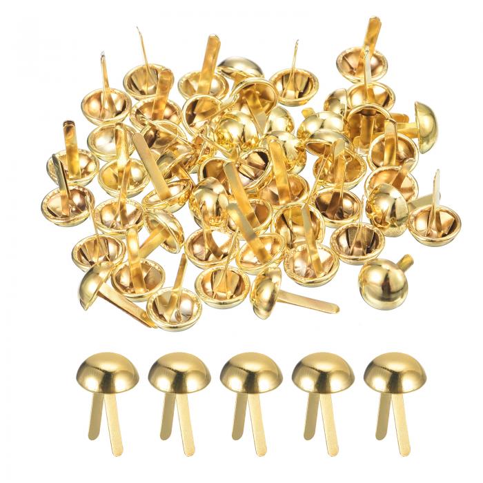 100個入りバッグフィートスタッドス パイ ク 10mm丸型パースネイルヘッドス パイ クプロングスタッドバッグボトムスタッド ハンドバッグパースクロージングD...