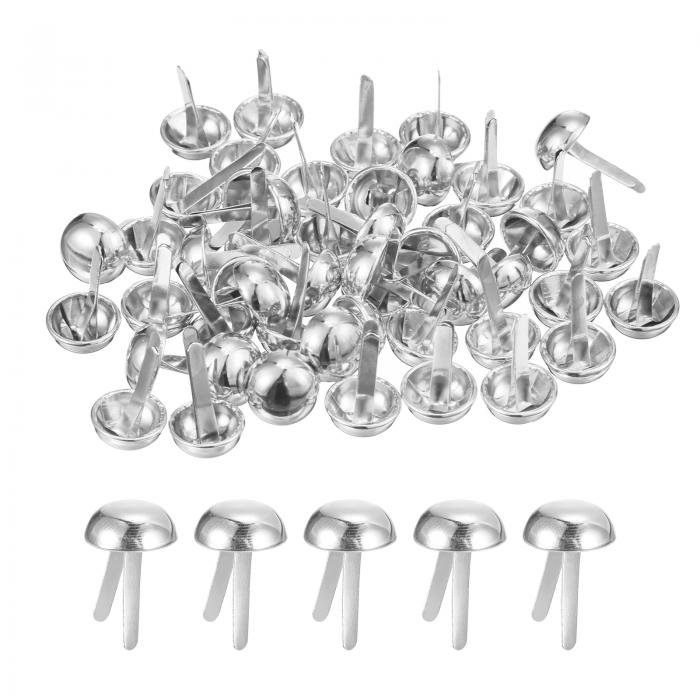 100個入りバッグフィートスタッドス パイ ク 12mm丸型パースネイルヘッドス パイ クプロングスタッドバッグボトムスタッド ハンドバッグパースクロージングD...