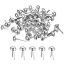 50個入りバッグフィートスタッドス パイ ク 8mm丸型パースネイルヘッドス パイ クプロングスタッドバッグボトムスタッド ハンドバッグパースクロージングDIY...