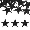 16個 アイアンスターパッチ スターエンブロイダリーパッチ DIYクラフト用 装飾修理パッチアップリケ バックパック バッグ 帽子 服用 45mm黒