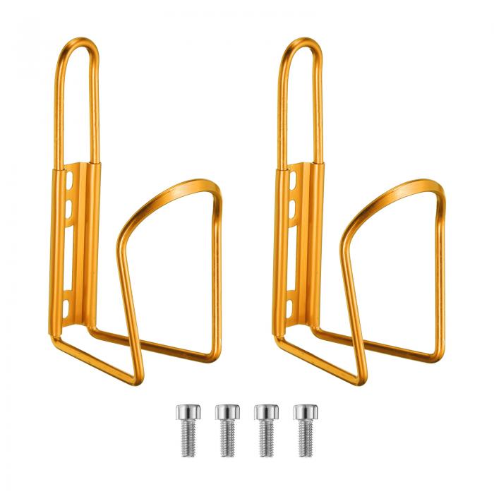 2個 自転車用ウォーターボトルケージ 5.7" 軽量アルミニウム製 基本的な自転車用ユニバーサルウォータ..