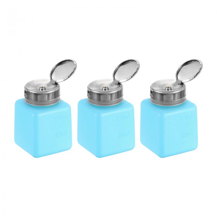 3個 溶剤アルコール用ディスペンサー120ml（4oz）ネイルポリッシュリムーバープッシュダウン液体ディス..