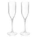 2個のシャンパンフルート 5.07oz 透明なシャンパングラス 長い柄でエレガ ントなトーストグラス 結婚式アイテム シャンパンフルート ホームバーカク テル