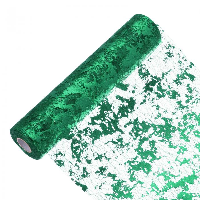 49フィート テーブルランナー スパンコール金色ホイル 薄いメッシュメタリックテーブルランナーロール..