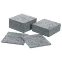 家具パッド 16個3.5インチ-正方形の自己粘着フェルト家具パッド 家具の足椅子の脚ハードウッドフロア用の床保護具(グレー)