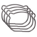 4個のメタルパースハンドル ベアヘッドハンドバッグリングバックルバッグハンドル交換用DIY手作り編みバッグ荷物ハードウェアアクセサリー ガ ンメタル