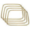 4個の金属財布ハンドル 台形ハンドバッグリングバックルバッグハンドル交換用DIY手作り編みバッグ荷物ハードウェアアクセサリー 金