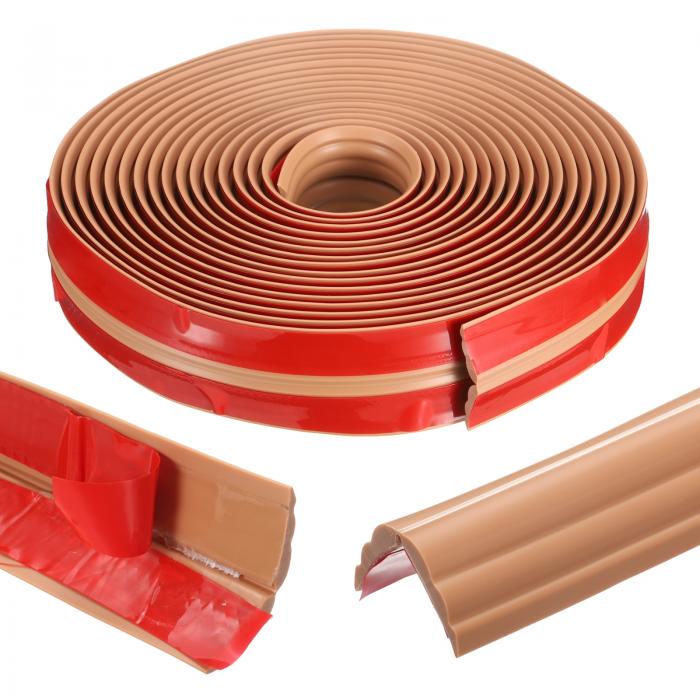 柔軟な壁隅保護具 1.6" 20FT 自己粘着壁隅ガード エッジプロテクター 厚手のPVC ピール＆スティック壁..