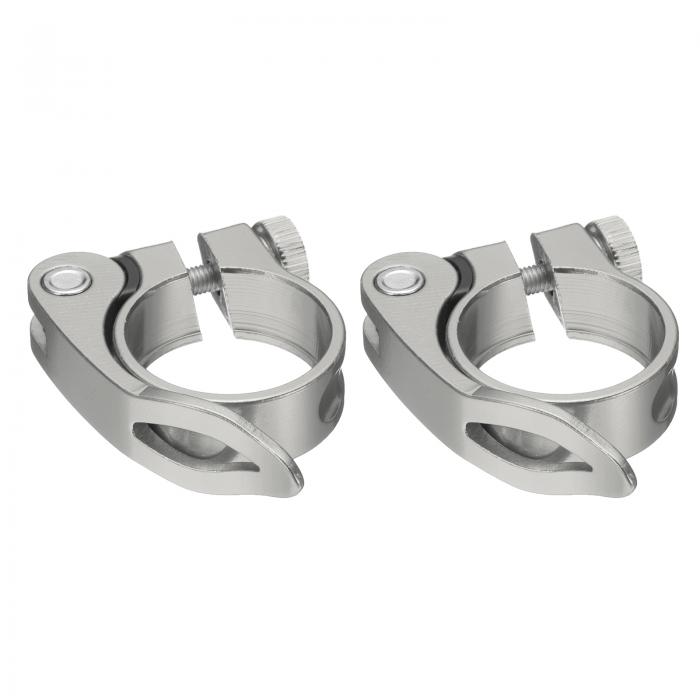 2個 バイク シートポスト クランプ 31.8mm 自転車 クランプ アルミ合金 バイク クイックリリース シー..