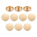 10個のメタルフラットボタン、20mmの丸いメタルボタン合金シャンク交換ボタン、男性用女性用スーツウールコートシャツジャケットズボン裁縫クラフト、ミストゴー ルド
