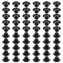 150個のペグボードフックロッ ク、ペグボードプラグシェルフフックストッパークリップ、1/4インチのペグボードフックに適合、フックが落ちないようにする(黒)