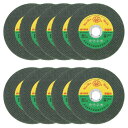 10個 カットオフホイール 4-1/5" x 1/20" x 5/8" 超薄型カットオフホイール アングルグラインダー用カッティングディスク ステンレス鋼 鋳鉄 銅用、緑