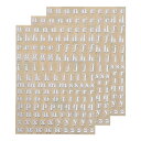 3シート4.5mm/0.18インチミニレターステッカー 3D合金自己粘着小文字A-Zアルファベットステッカー クラフト スクラッ プブッキング ご挨拶カード デ...