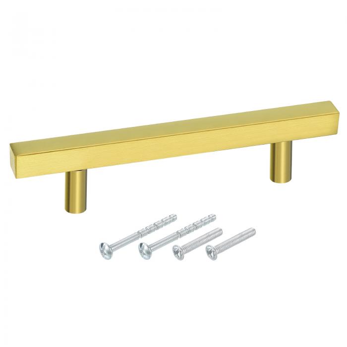 キッチンキャビネットハンドル 1個6" - ステンレススチールの角型キャビネットプル ネジ付きのぶらしド..