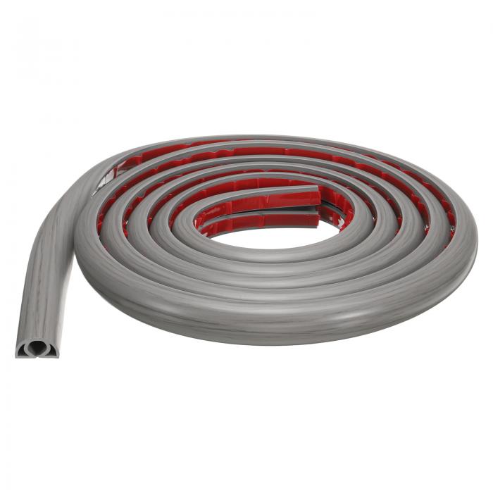 8ftコードカバーフロアW0.3" x H0.3"インナーチャネルPVC隠し延長ケーブルフロアワイヤーハイダーワイ..