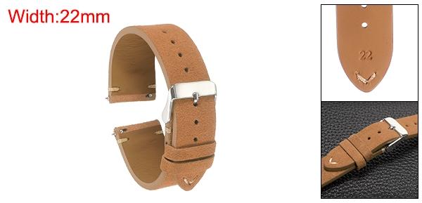 スエードレザーストラップウォッチバンドクイックリリース22mmヴィンテージウォッチストラップクラシックウォッチバンドメンズレディース用交換用、茶色