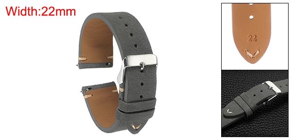 スエードレザーストラップウォッチバンドクイックリリース22mmヴィンテージウォッチストラップクラシックウォッチバンドメンズレディース用交換用ダークグレー