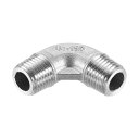 1個 1/4" PTメス 90度エルボーステンレス鋼水管継手エアホースPVCチューブ鋳造