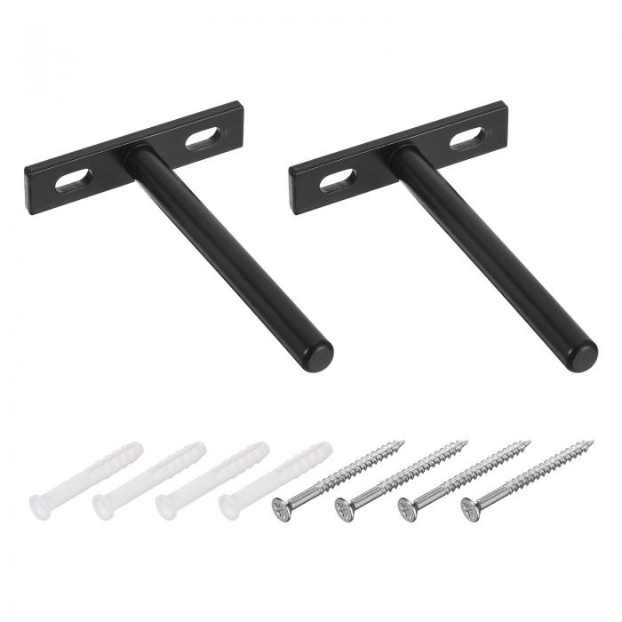 2個 浮かぶ棚ブ ラケット - 4