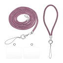 携帯クロスボディランヤード 2サイズ 水晶携帯電話ランヤードブリングショルダーストラップ携帯電話バッグハンドバッグストラップユニバーサル携帯電話チェーン携帯電話ハンドバッグウォレット用(ピンク 27.6"/9.6")