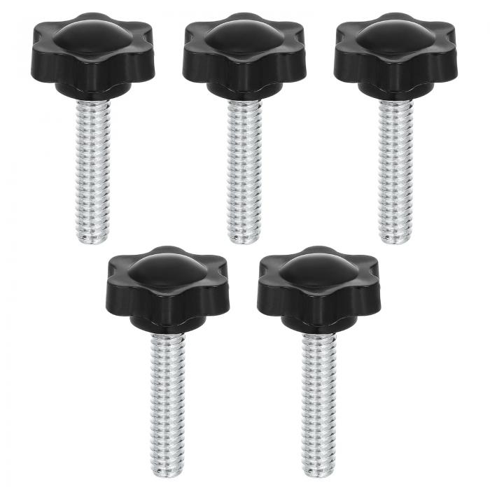 5個のクランピングスクリューノブ 25mm直径のプラムヘックス形状ぐりっぷノブ プラムヘックス形状のネ..